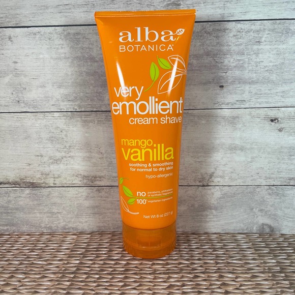 Alba Botanica Very Emollient Cream Shave‎ in Mango Vanilla 8 oz. - Picture 1 of 2